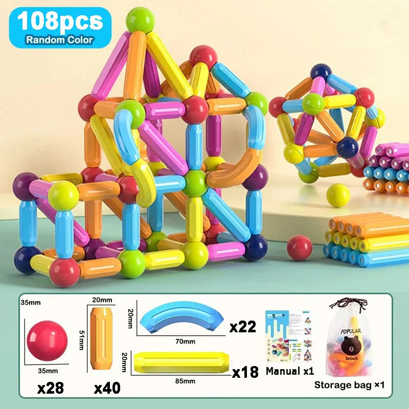 MagniBuild™ Montessori Magnetic Learning Set by Ainiki