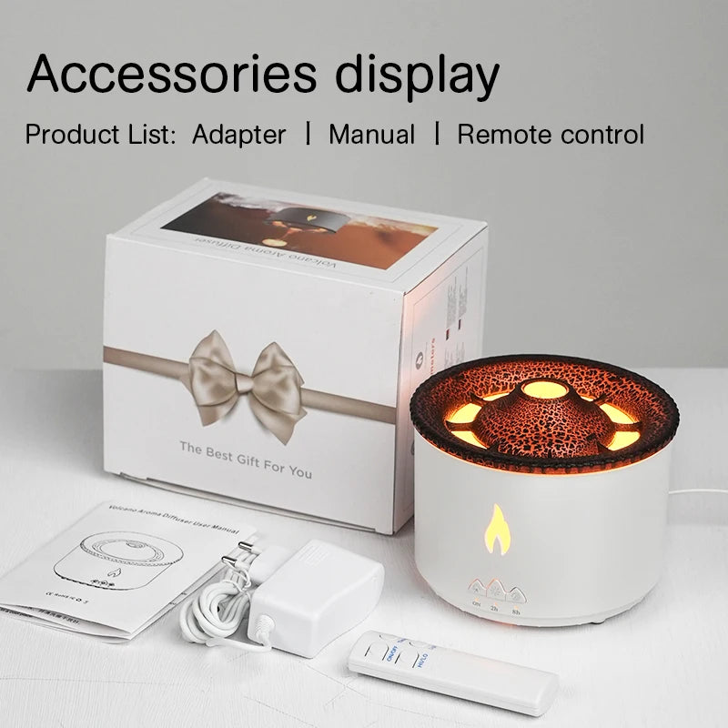  VolcanoFlame™ LED Jellyfish Aroma Diffuser by Ainiki