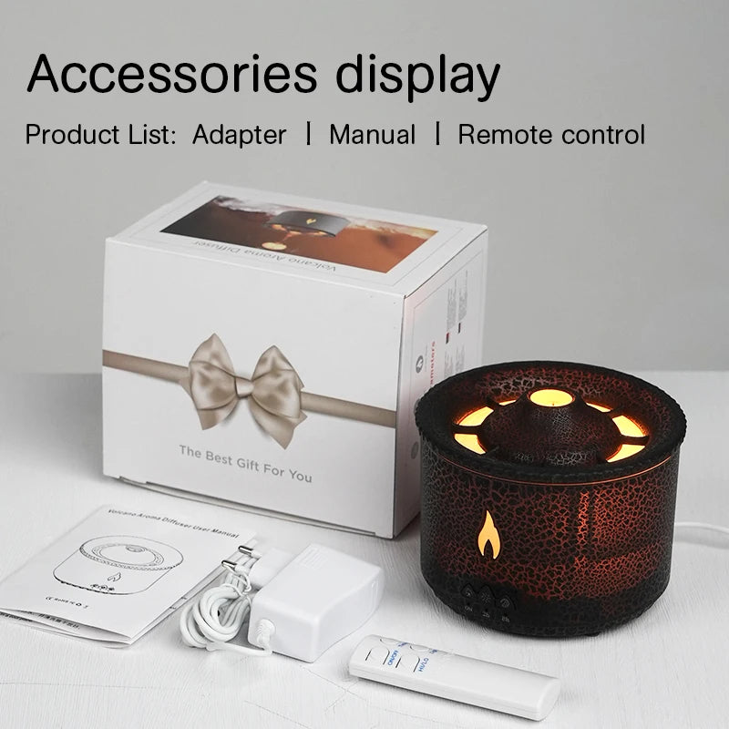  VolcanoFlame™ LED Jellyfish Aroma Diffuser by Ainiki