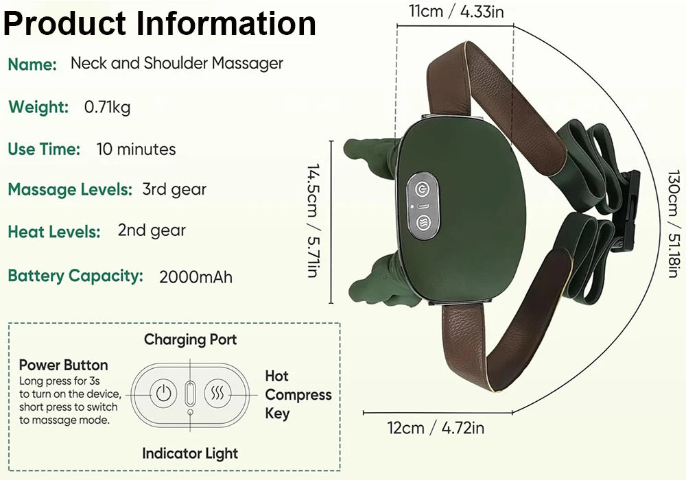 HeatRelax™ Neck & Shoulder Massager by Ainiki