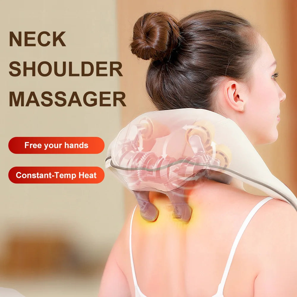 DeepKnead™ Elite Neck & Back Massager by Ainiki