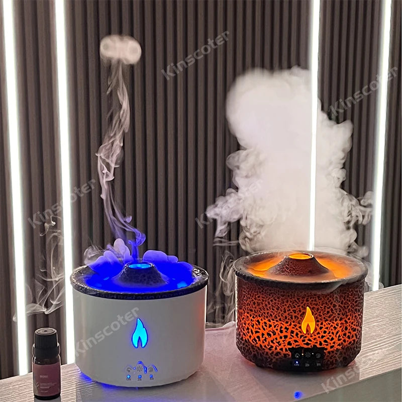  VolcanoFlame™ LED Jellyfish Aroma Diffuser by Ainiki
