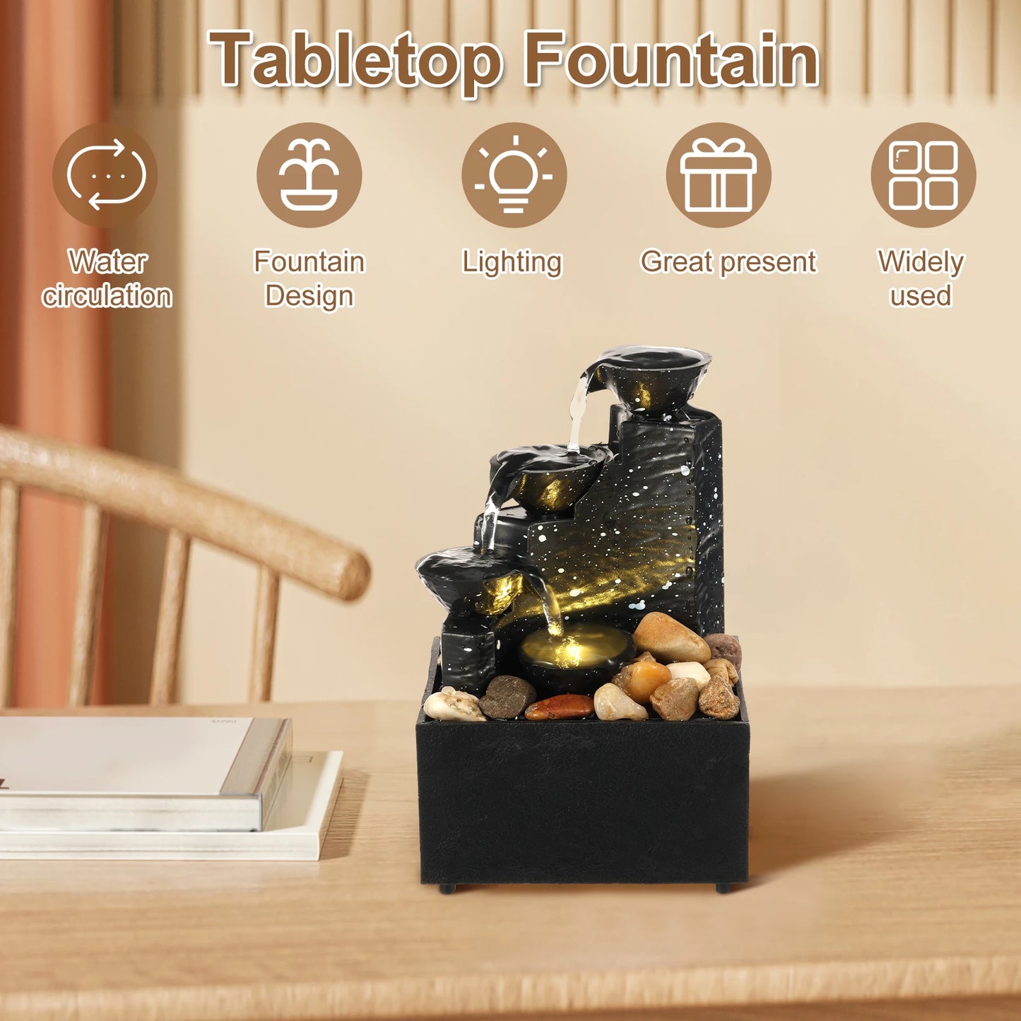ZenCascade™ Waterfall Fountain by Ainiki