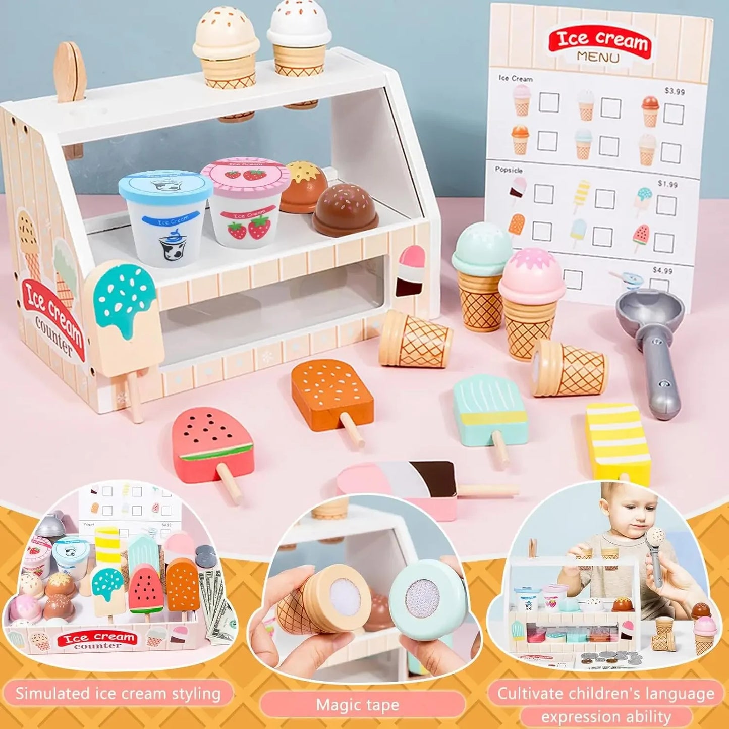 SweetShop™ Ice Cream Cart Play Set by Ainiki