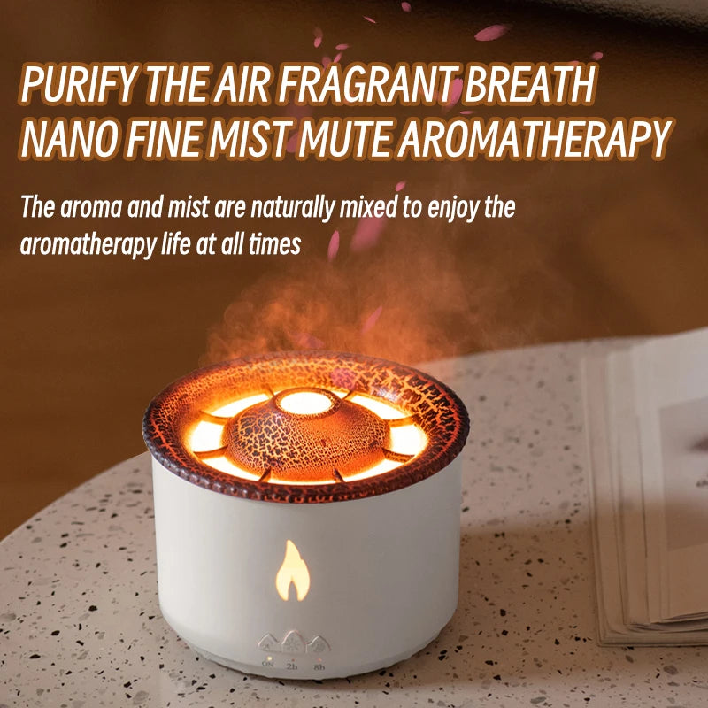  VolcanoFlame™ LED Jellyfish Aroma Diffuser by Ainiki