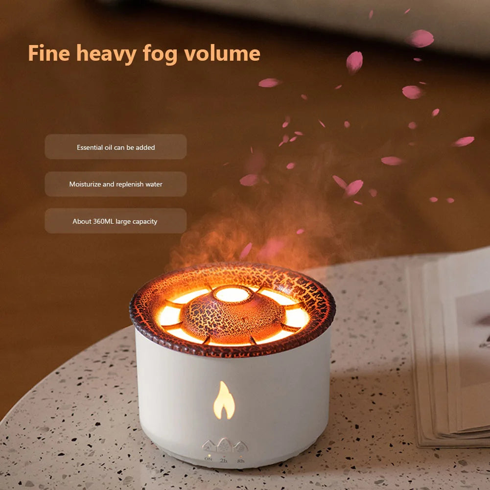  VolcanoFlame™ LED Jellyfish Aroma Diffuser by Ainiki