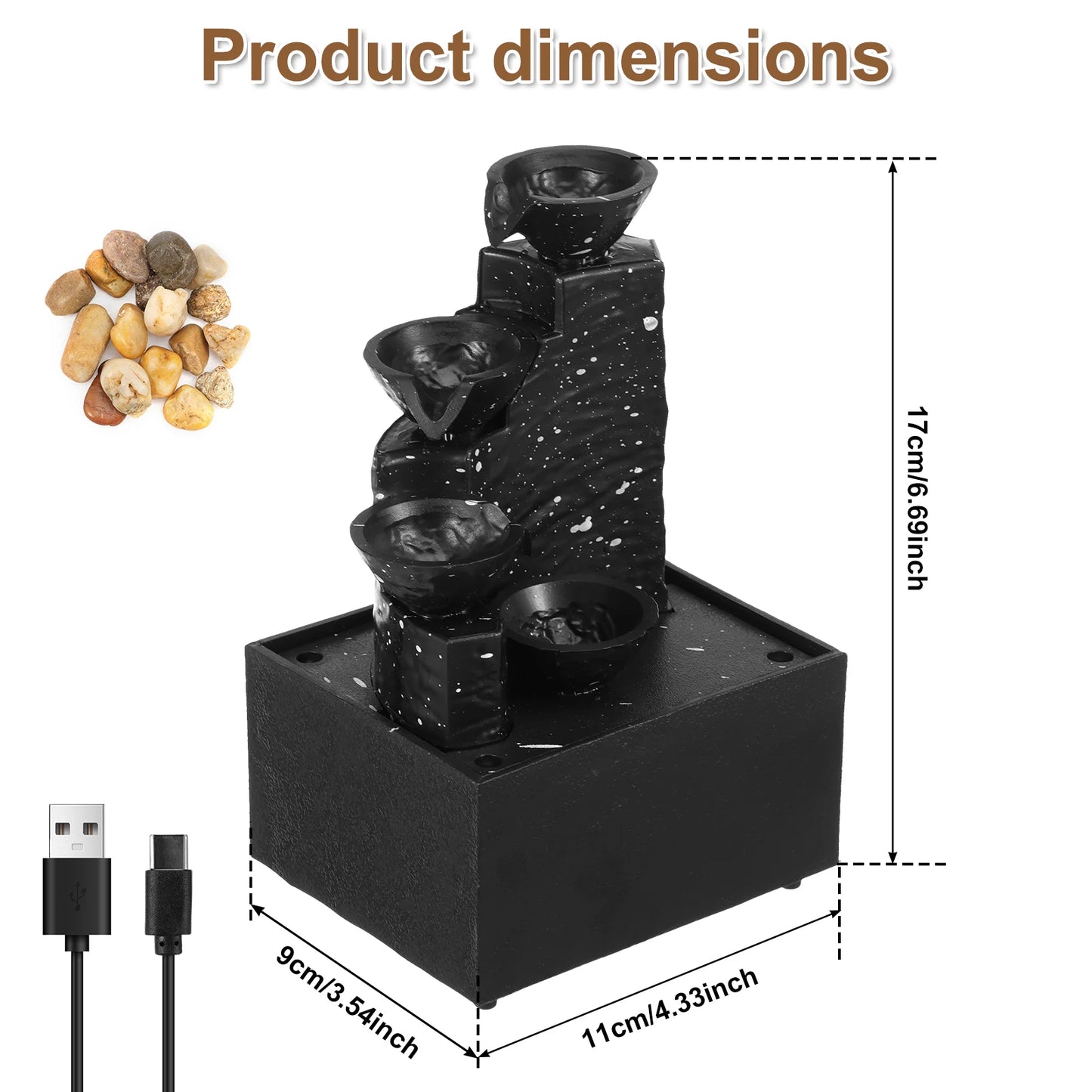 ZenCascade™ Waterfall Fountain by Ainiki