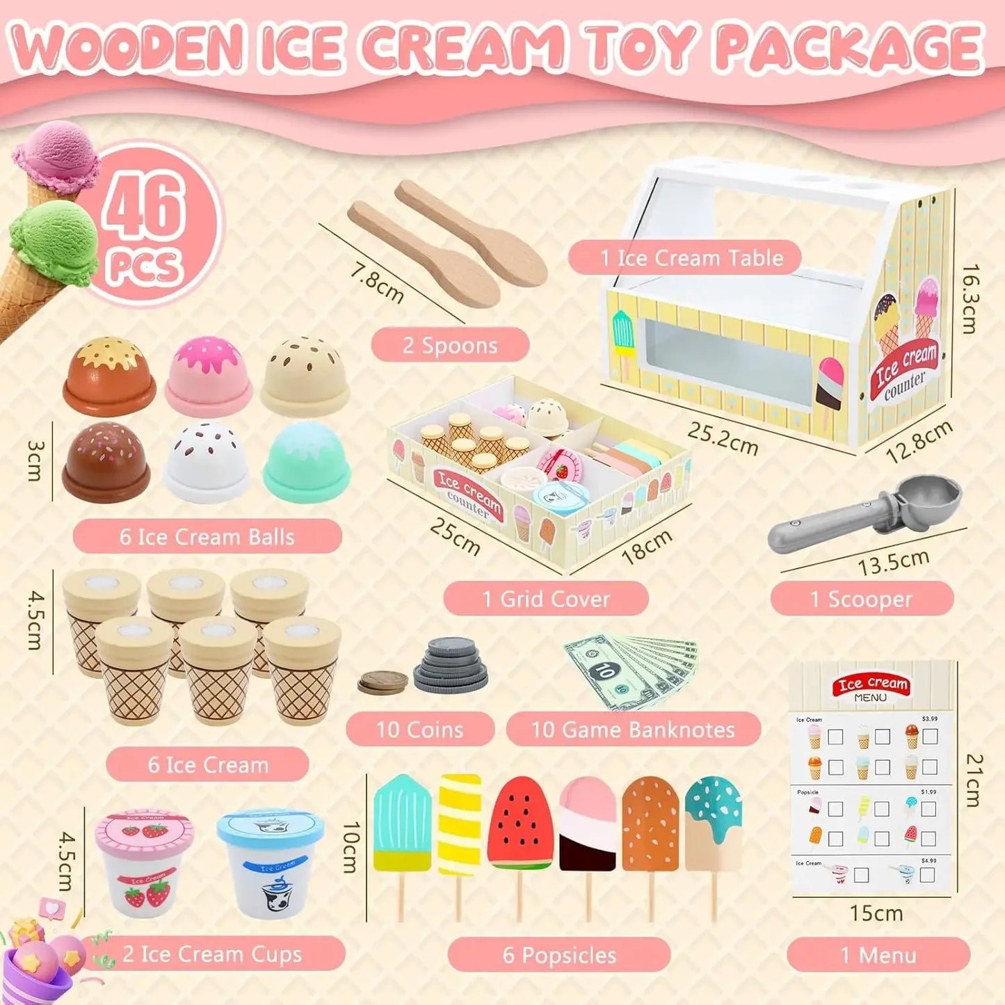 SweetShop™ Ice Cream Cart Play Set by Ainiki