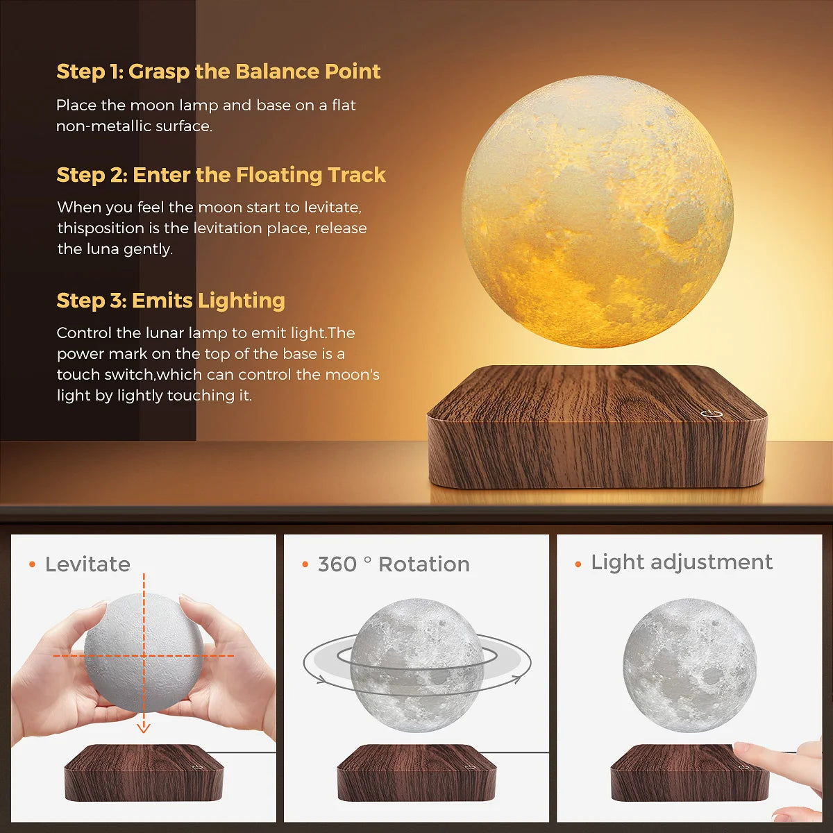 LevitaMoon™ Floating Lamp by Ainiki