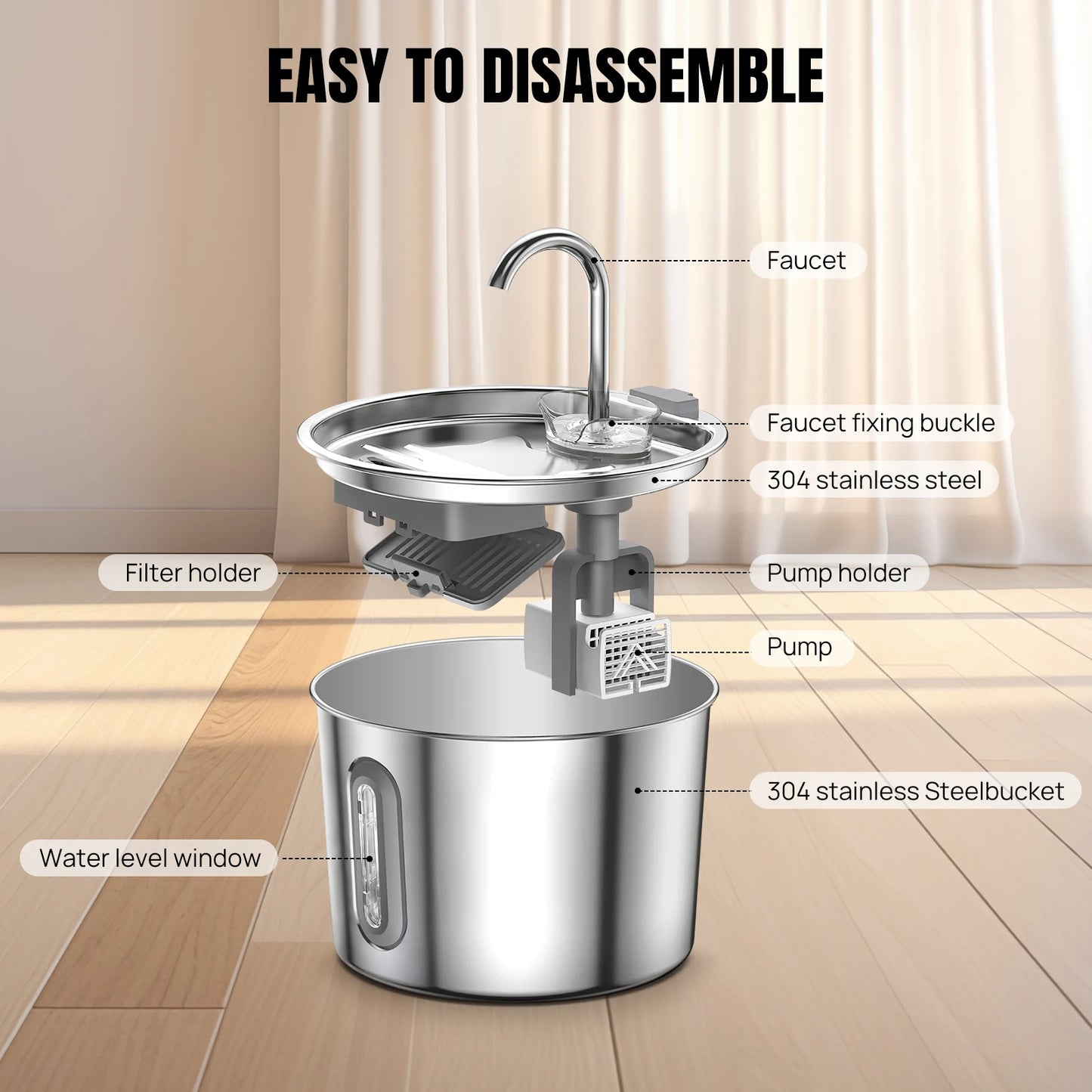 AquaFlow™ Smart Pet Fountain by Ainiki